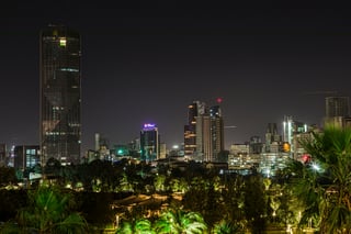 Adis-Ababa di notte in Etiopia