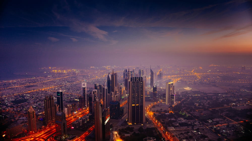 Città di notte in Kenya