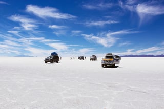 Veicoli 4x4 su distese di sale sudamericane