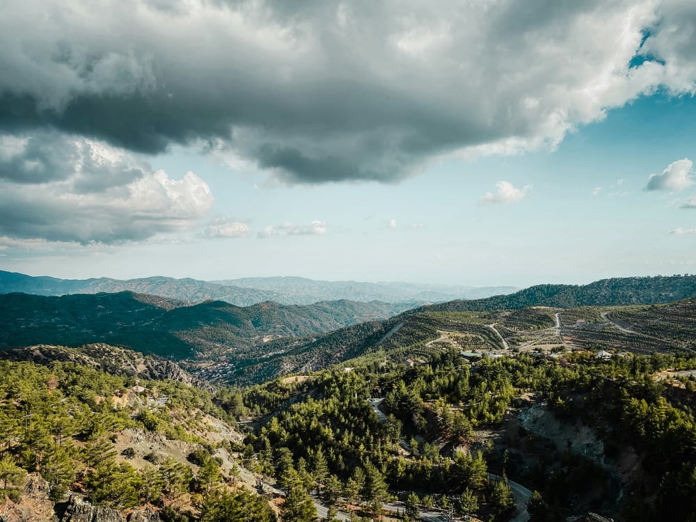 Vista sulle montagne di Cipro