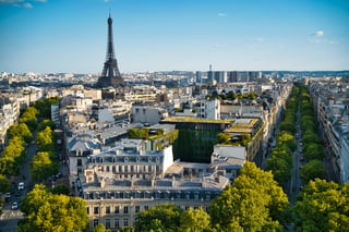 Vista su Parigi Francia con la torre Eifeltower