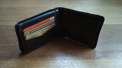 Carte di credito nel portafoglio